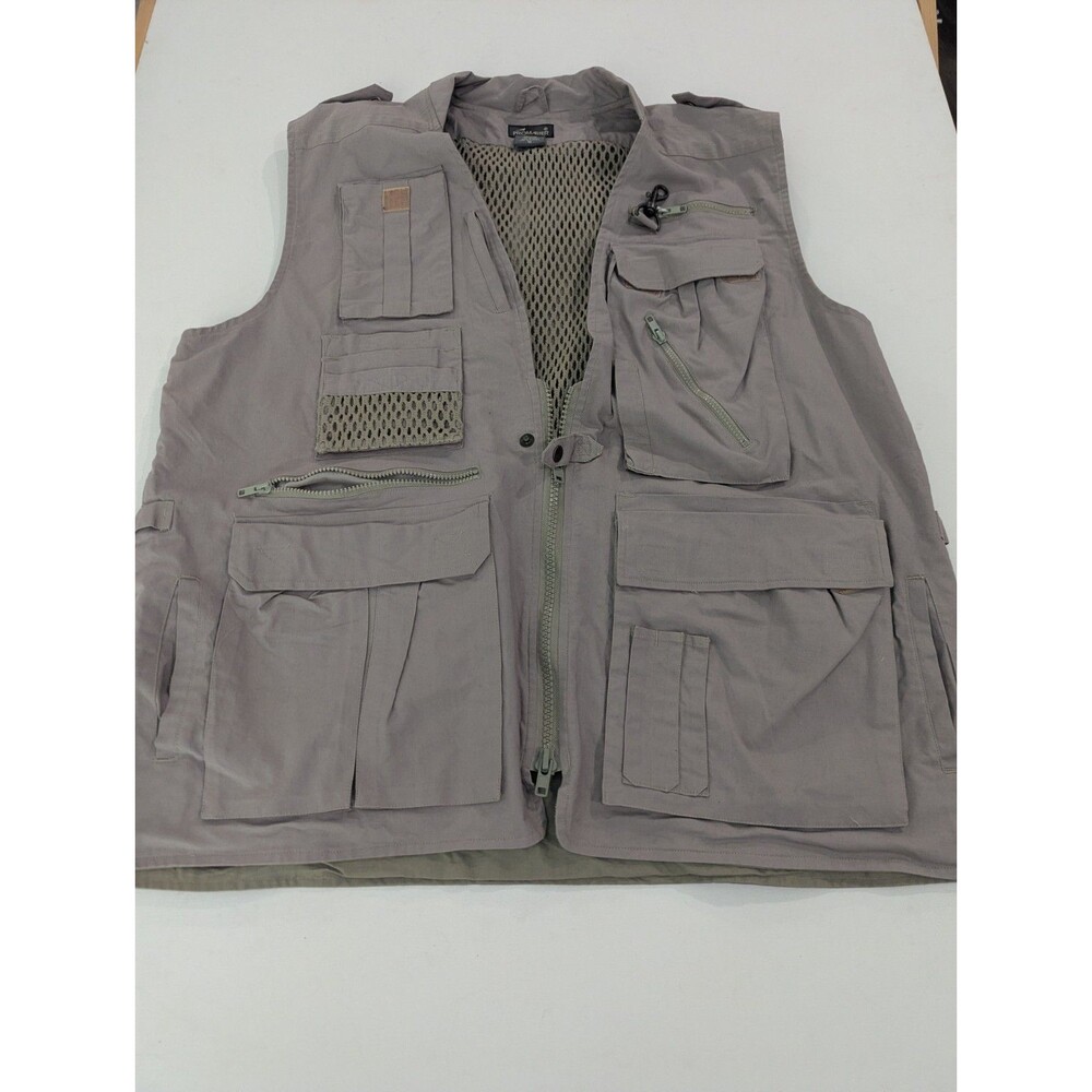 ProMaster Mens Size Large XL Fishing Photographer Hunting Safari Vest Khaki